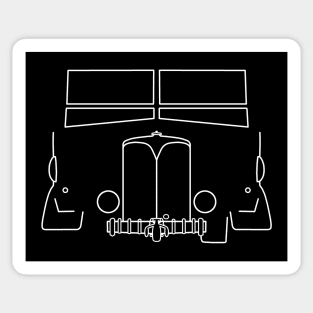 AEC Matador 4x4 classic truck outline graphic (white) Sticker